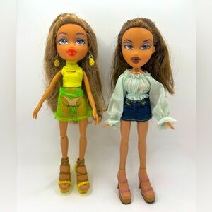 Bratz Yasmin Lot of 2 Dolls Xpress It Yasmin Vintage 2001/ Study Abroad 2015